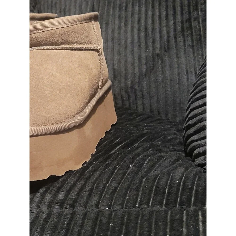 Cushionaire Women’s Suede Memory‑Foam Winter Boots – Tan size 8m